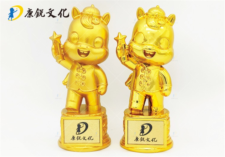 马年奖杯定制_甲午马年奖牌设计加工_企业年会颁奖奖杯-康锐文化