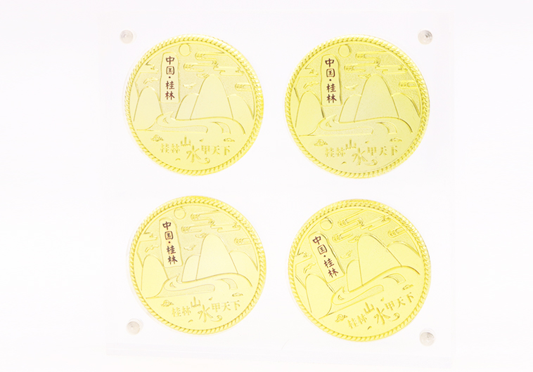 景区纪念币定制，金属纪念币，纪念币图案印刷