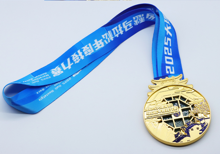 大理乡愁马拉松接力赛奖牌_马拉松奖牌定制案例